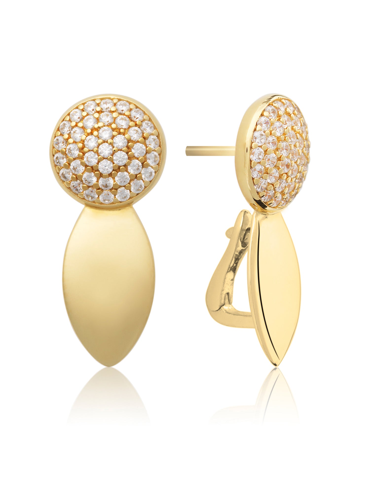 The Core Crystal Oorstekers | Goudkleurig