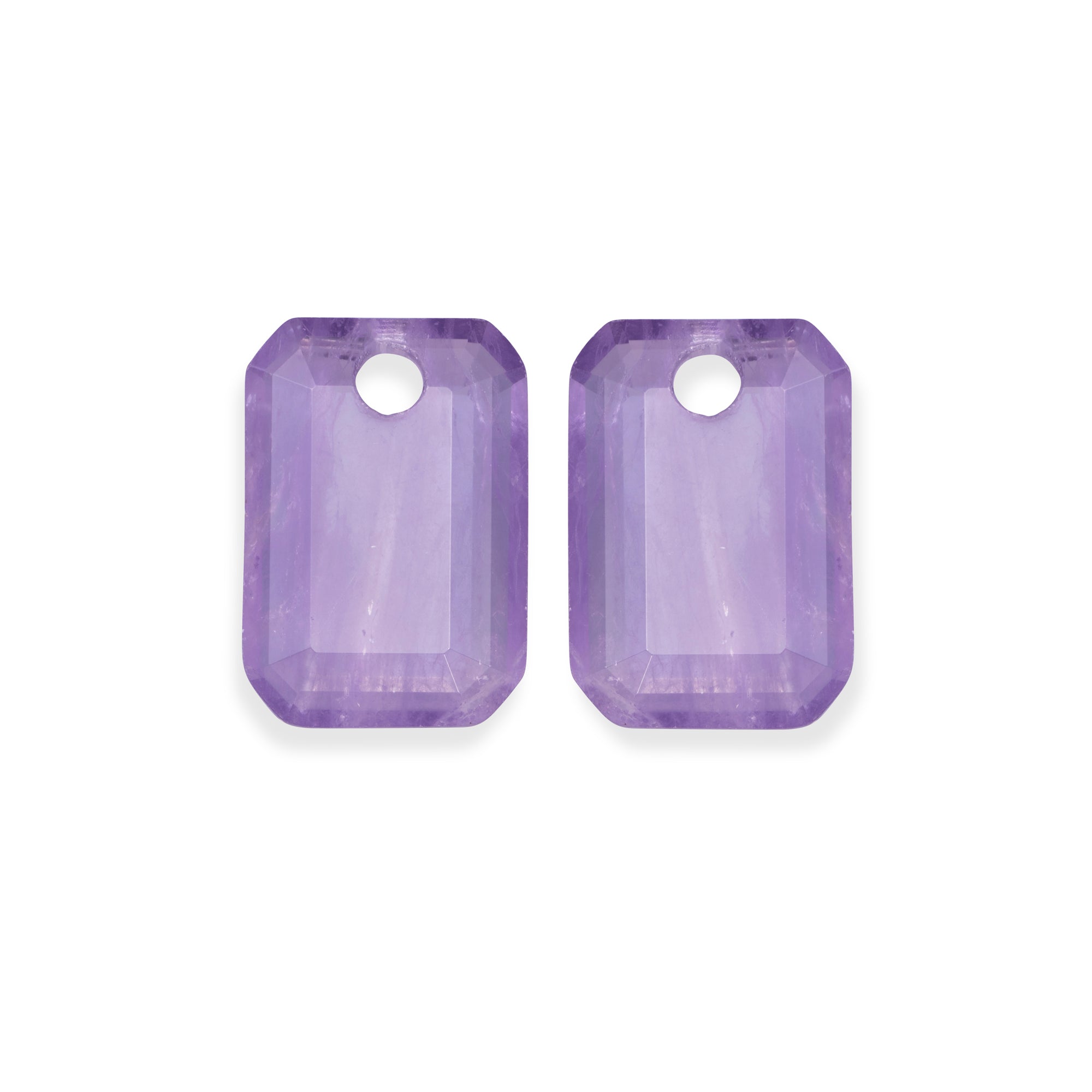 Amethyst Baguette oorbel edelstenen