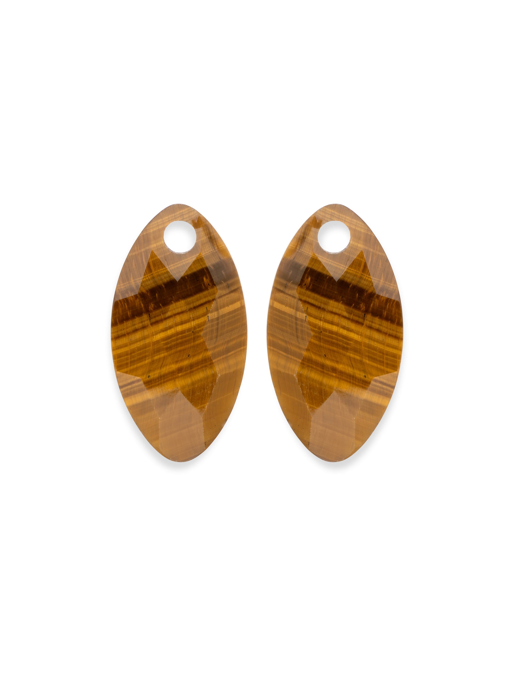 Tiger Eye Leaf oorbel edelstenen