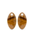 Tiger Eye Leaf oorbel edelstenen