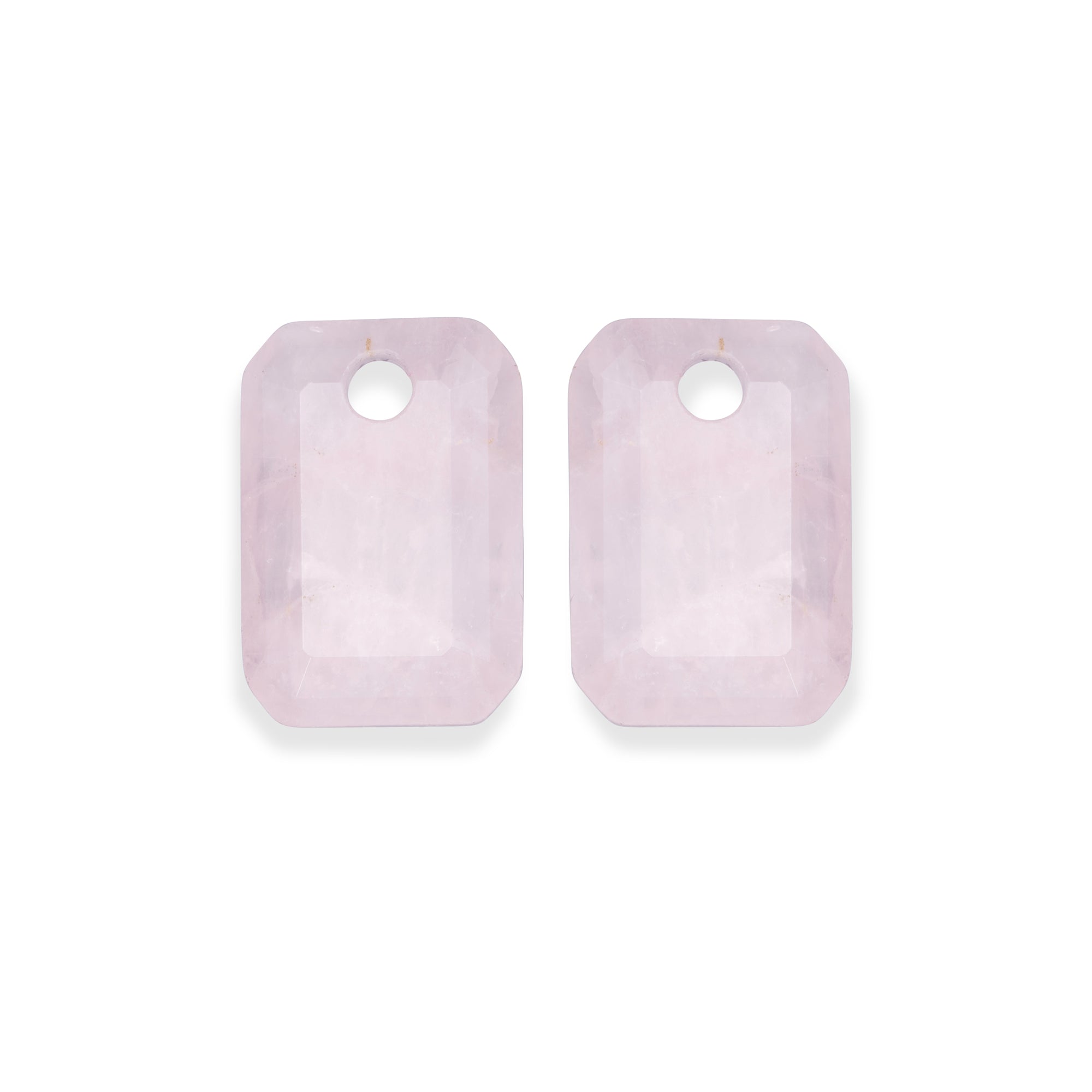 Rose Quartz Baguette oorbel edelstenen