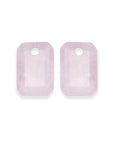 Rose Quartz Baguette oorbel edelstenen