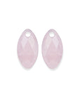 Rose Quartz - Leaf small oorbel edelstenen
