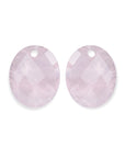 Rose Quartz Large Oval oorbel edelstenen
