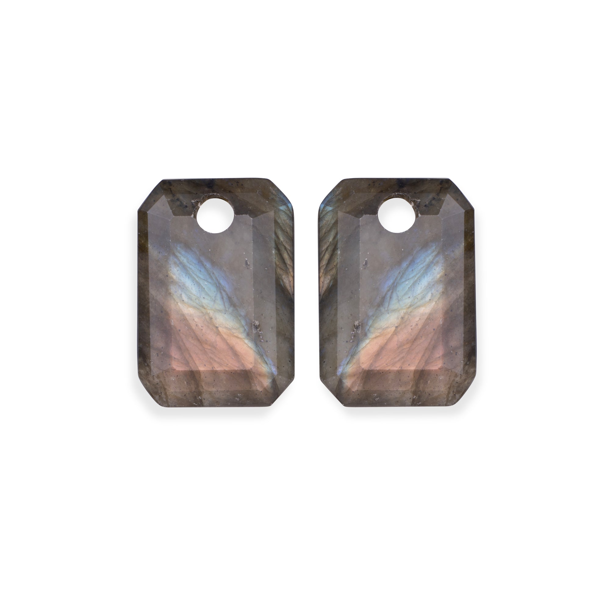 Labradorite Baguette oorbel edelstenen