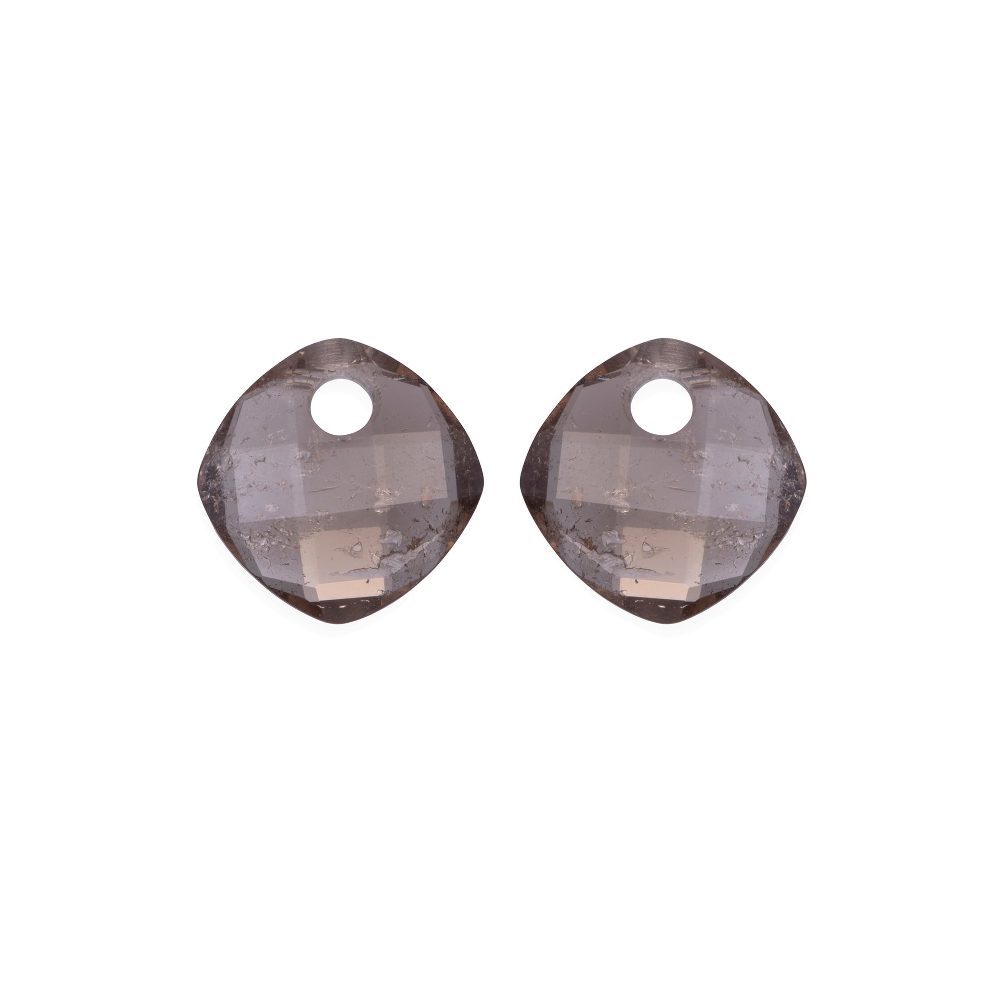 Smoky Quartz Cushion Cut oorbel edelstenen