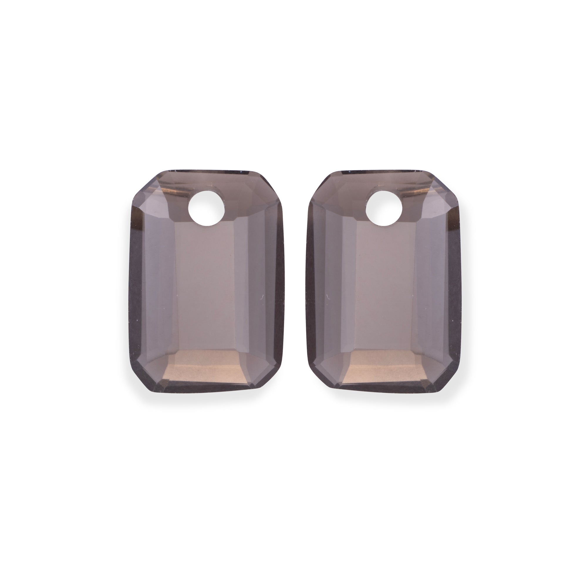 Smoky Quartz Baguette oorbel edelstenen
