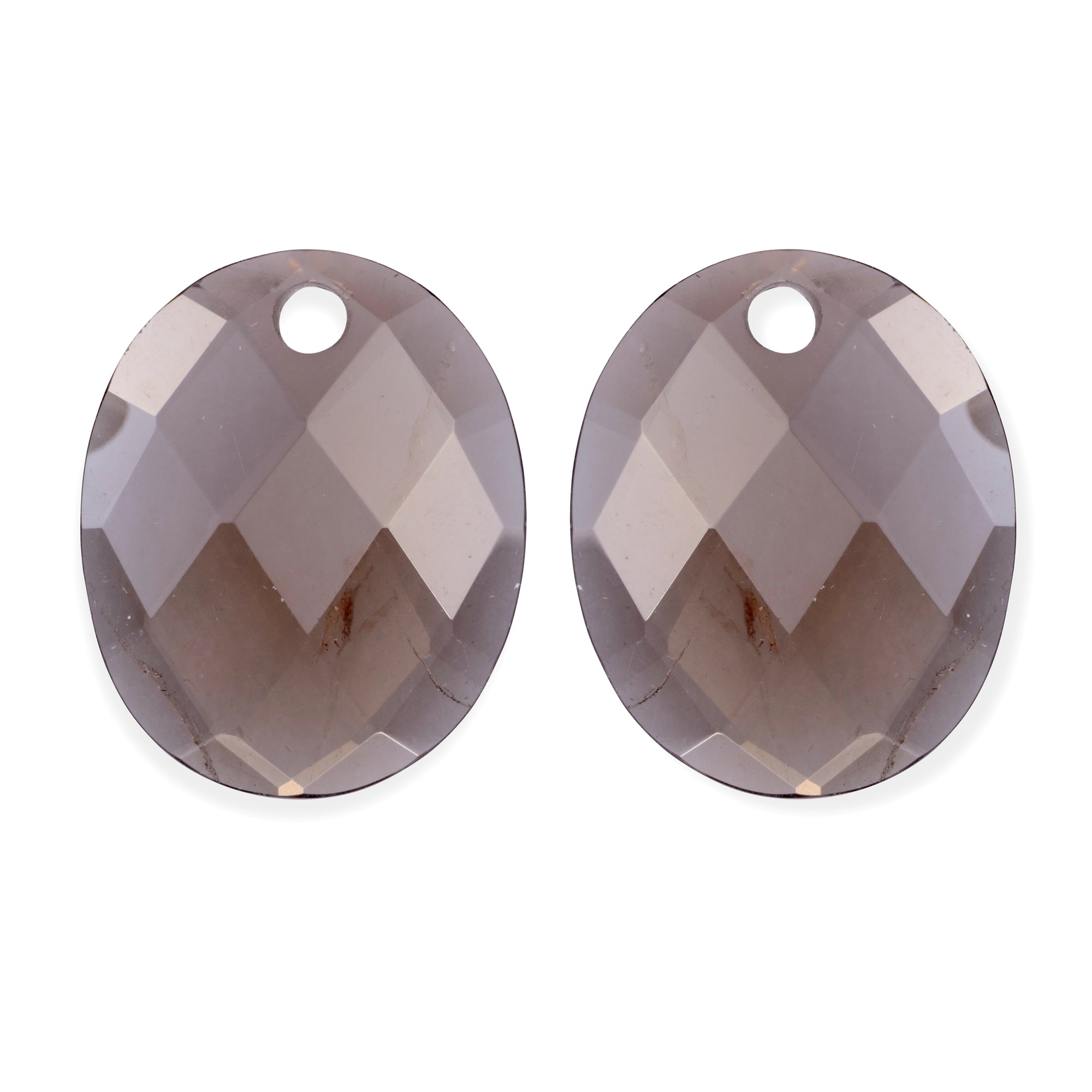 Smoky Quartz Large Oval Oorbel Edelstenen
