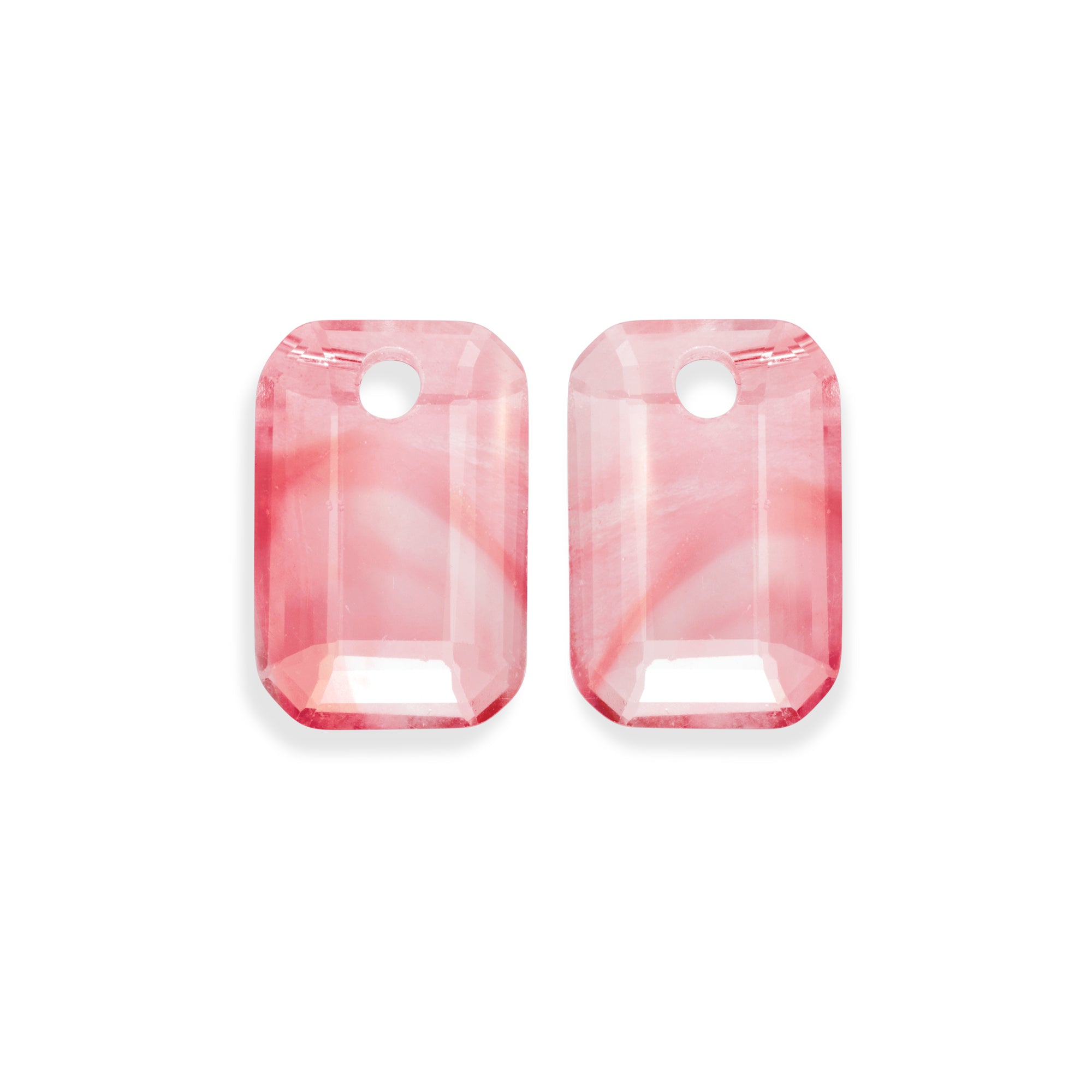 Cherry Quartz Baguette oorbel edelstenen