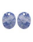 Blue Aventurine Large Oval oorbel edelstenen