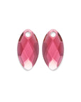 Fuchsia Quartz Leaf oorbel edelstenen