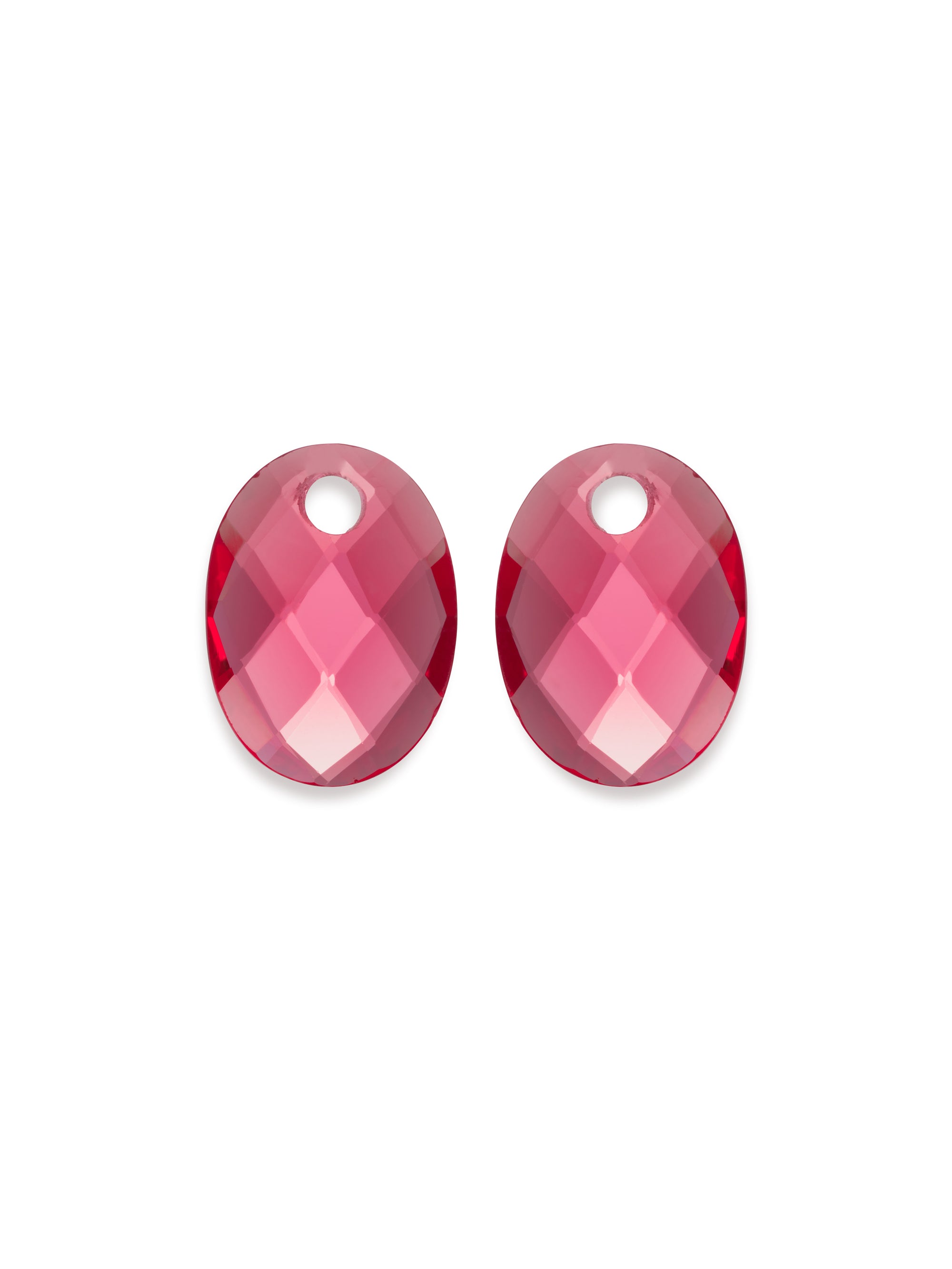 Fuchsia Quartz Medium Oval oorbel edelstenen