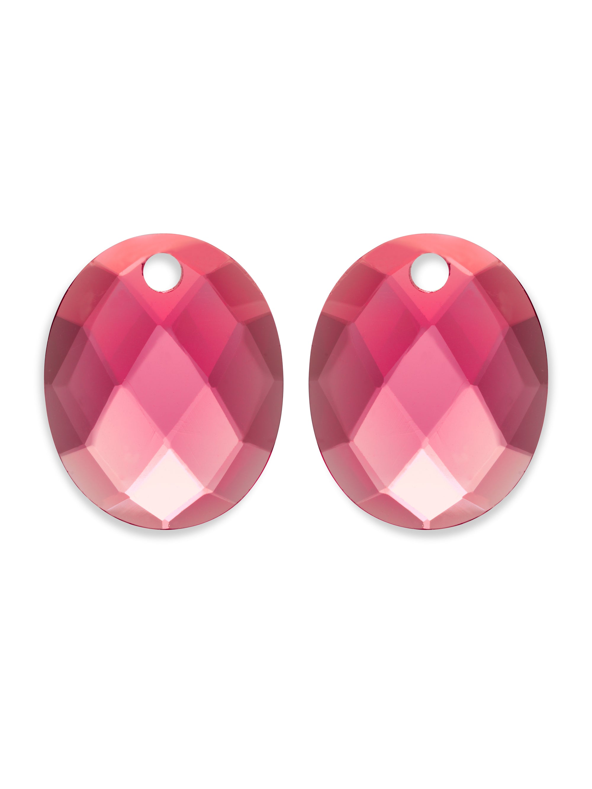 Fuchsia Quartz Large Oval oorbel edelstenen