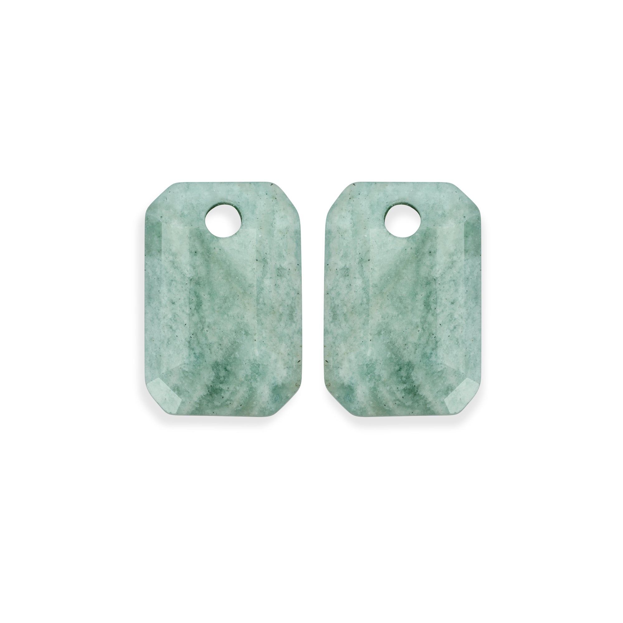 Rich Green Amazonite Baguette oorbel edelstenen