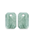 Rich Green Amazonite Baguette oorbel edelstenen