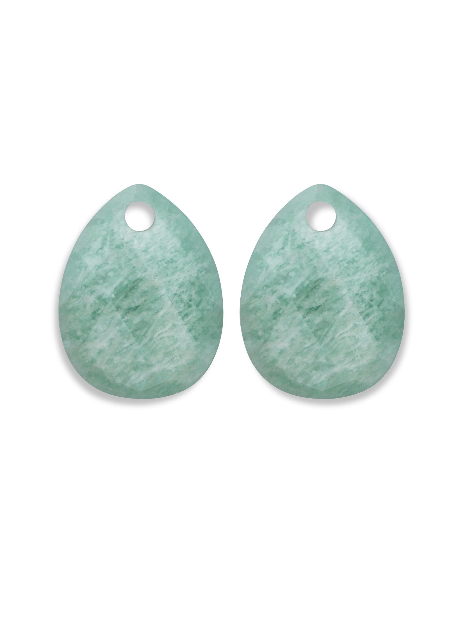 Rich Green Amazonite Afterglow oorbel edelsteen