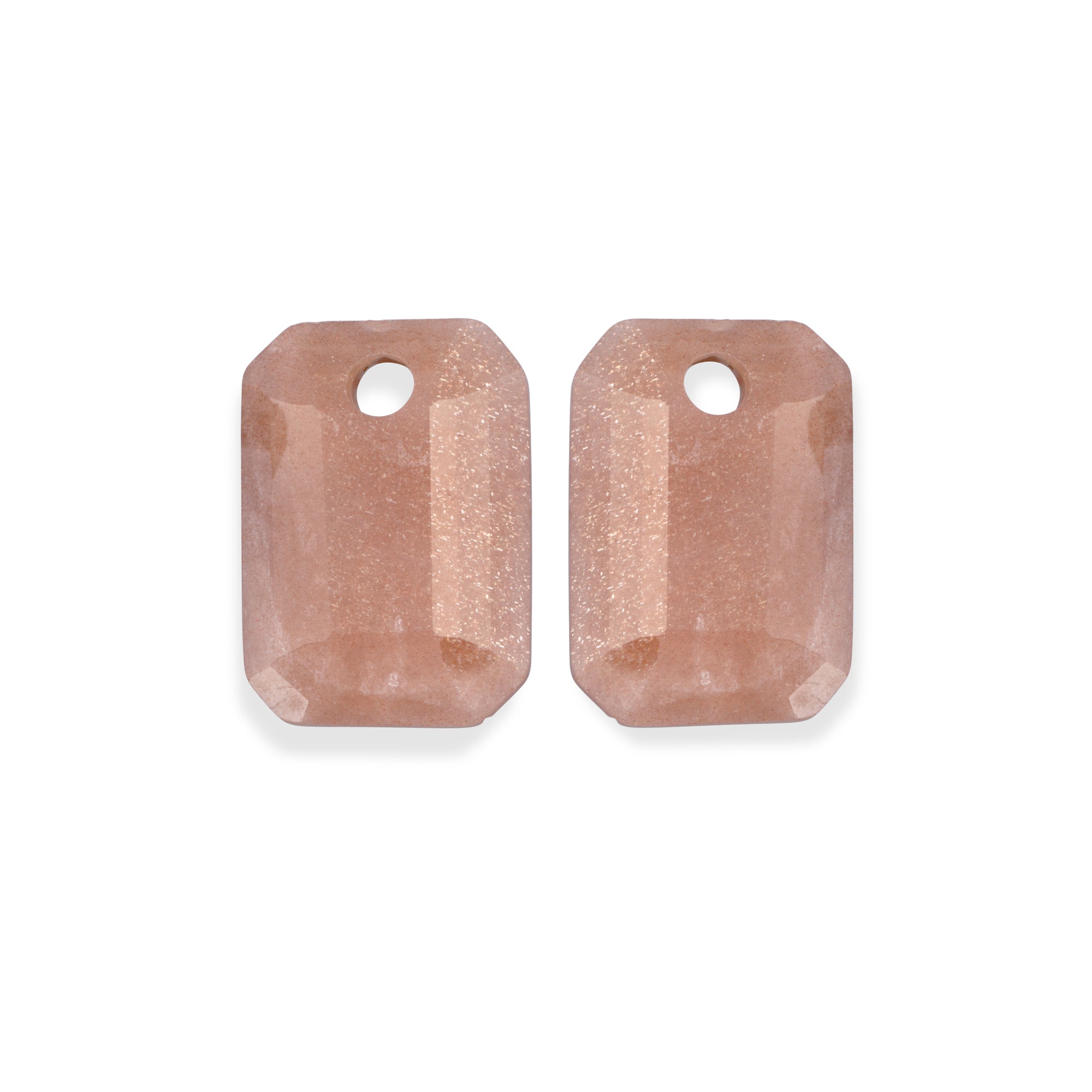 Sunstone Baguette oorbel edelstenen