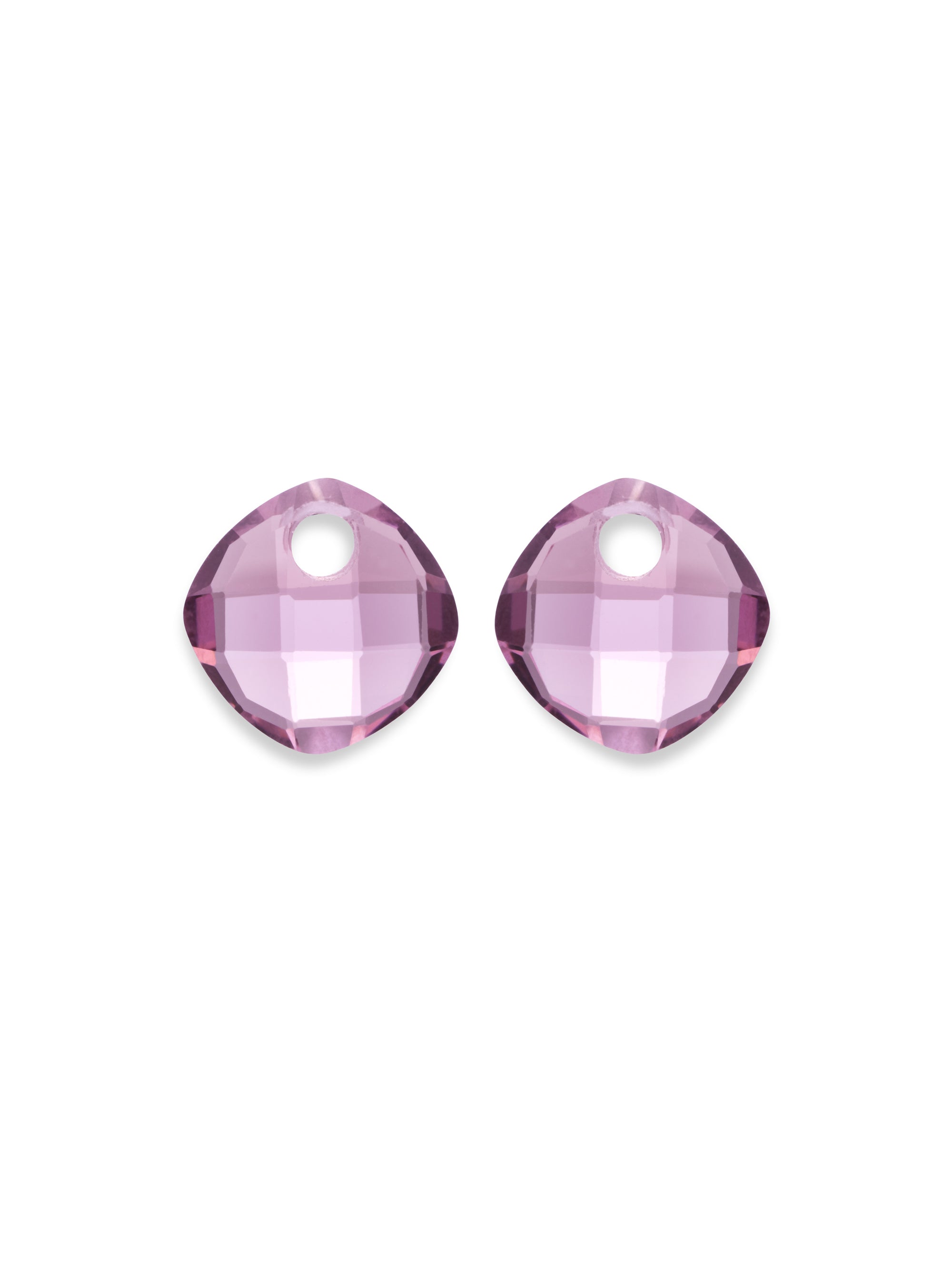 Aubergine Quartz Cushion Cut oorbel edelstenen