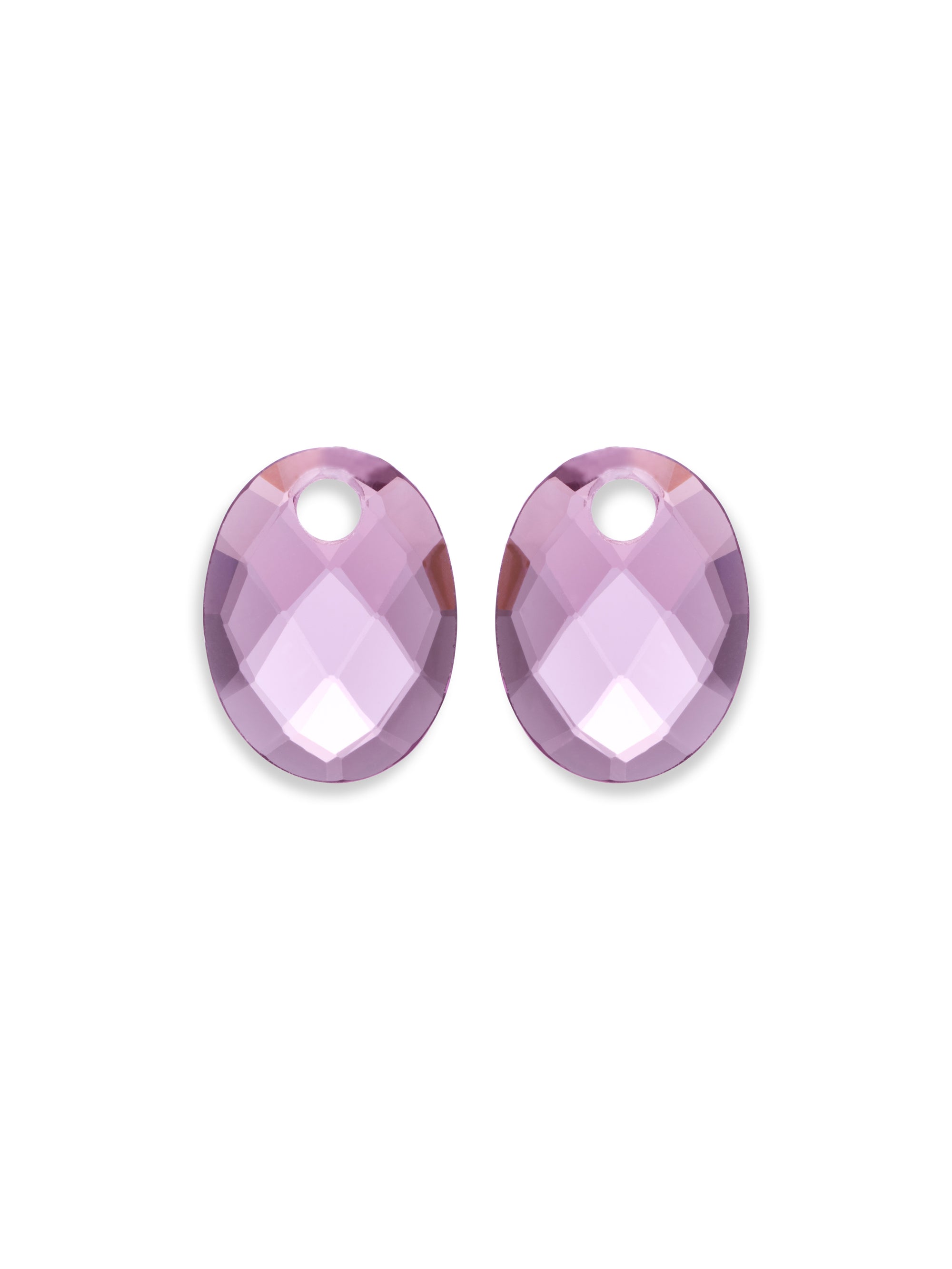 Aubergine Quartz Medium Oval oorbel edelstenen