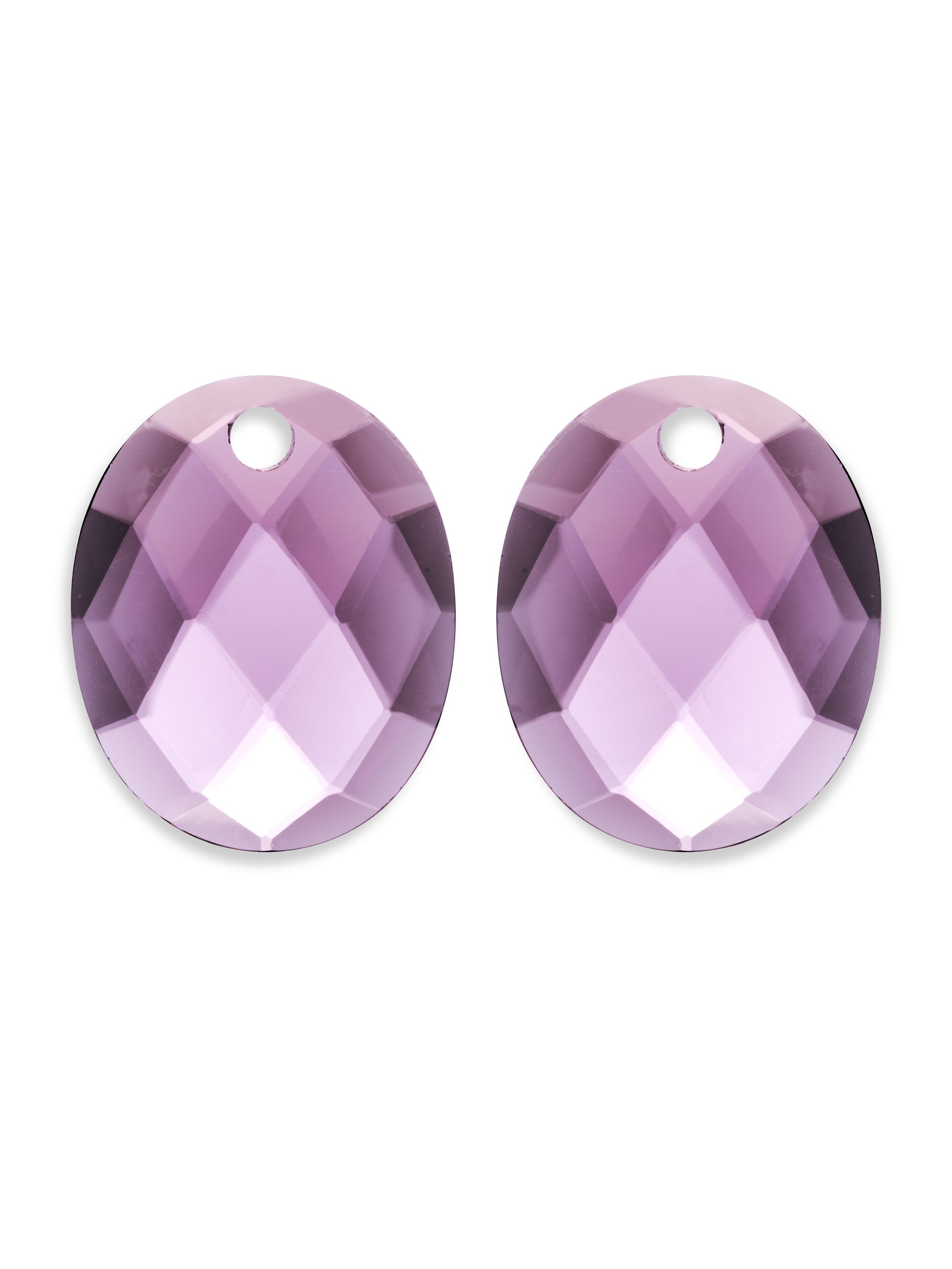 Aubergine Quartz Large Oval oorbel edelstenen
