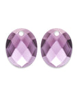 Aubergine Quartz Large Oval oorbel edelstenen