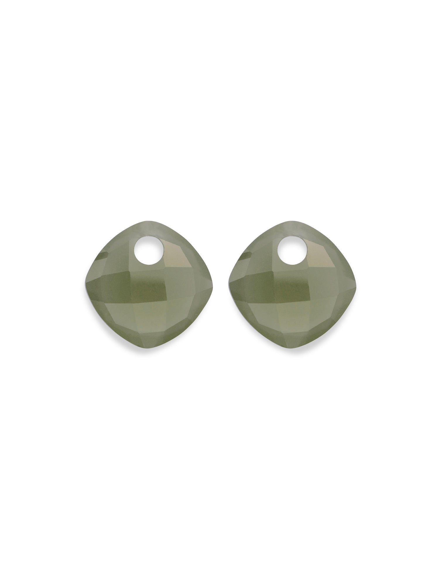 Lime Jade Cushion Cut oorbel edelstenen