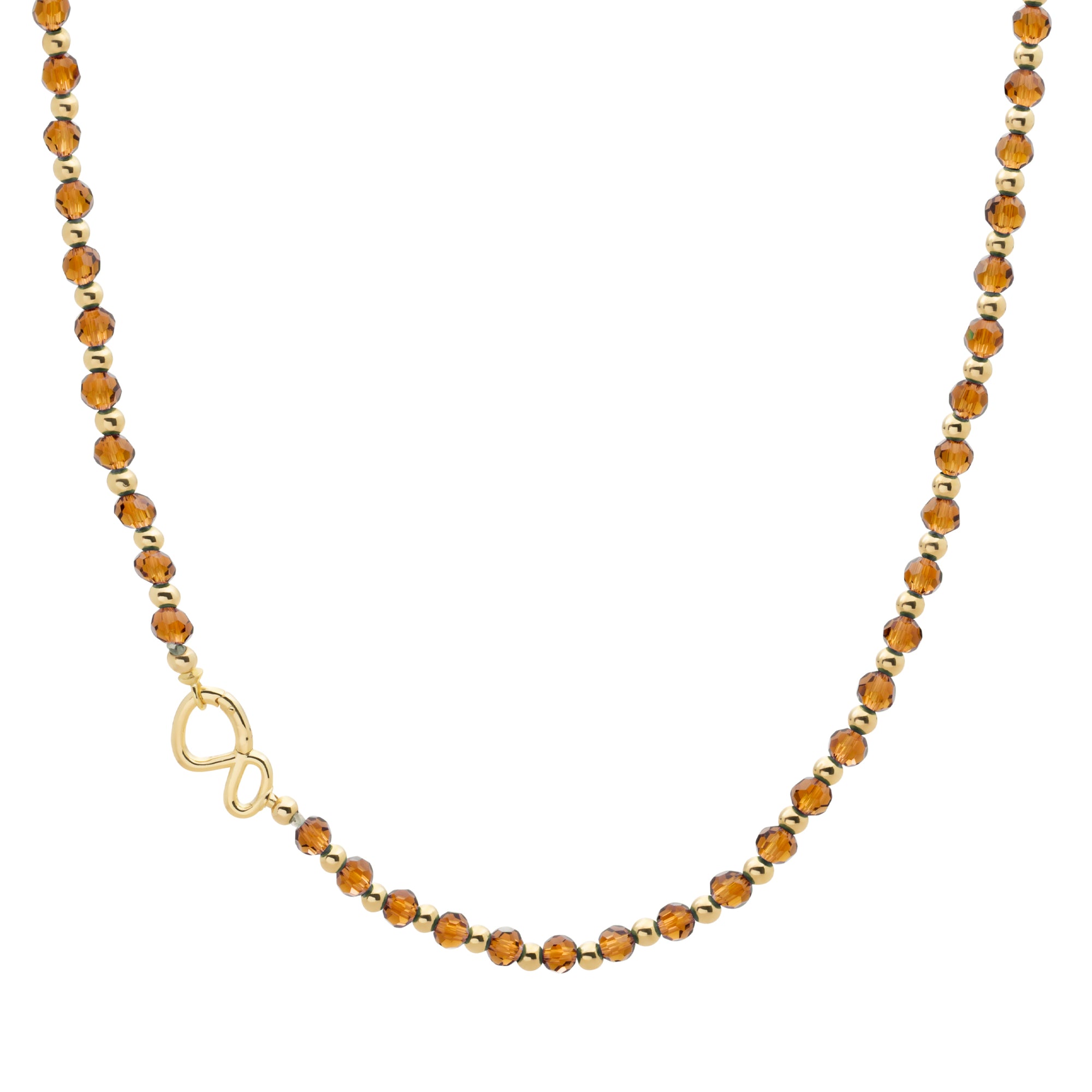 Link Ketting Citrine Quartz Mix l Goudkleurig