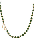 Link Ketting Green Onyx Mix l Goudkleurig