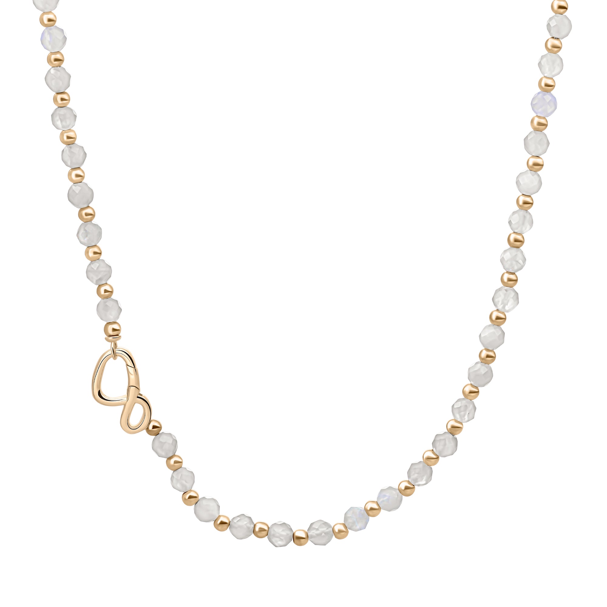 Link Ketting Moonstone Mix l Goudkleurig
