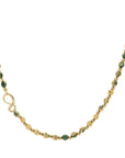 Link Ketting Ya'an Green Jade Mix l Goudkleurig