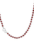 Link Ketting Ruby Quartz Mix l Zilver
