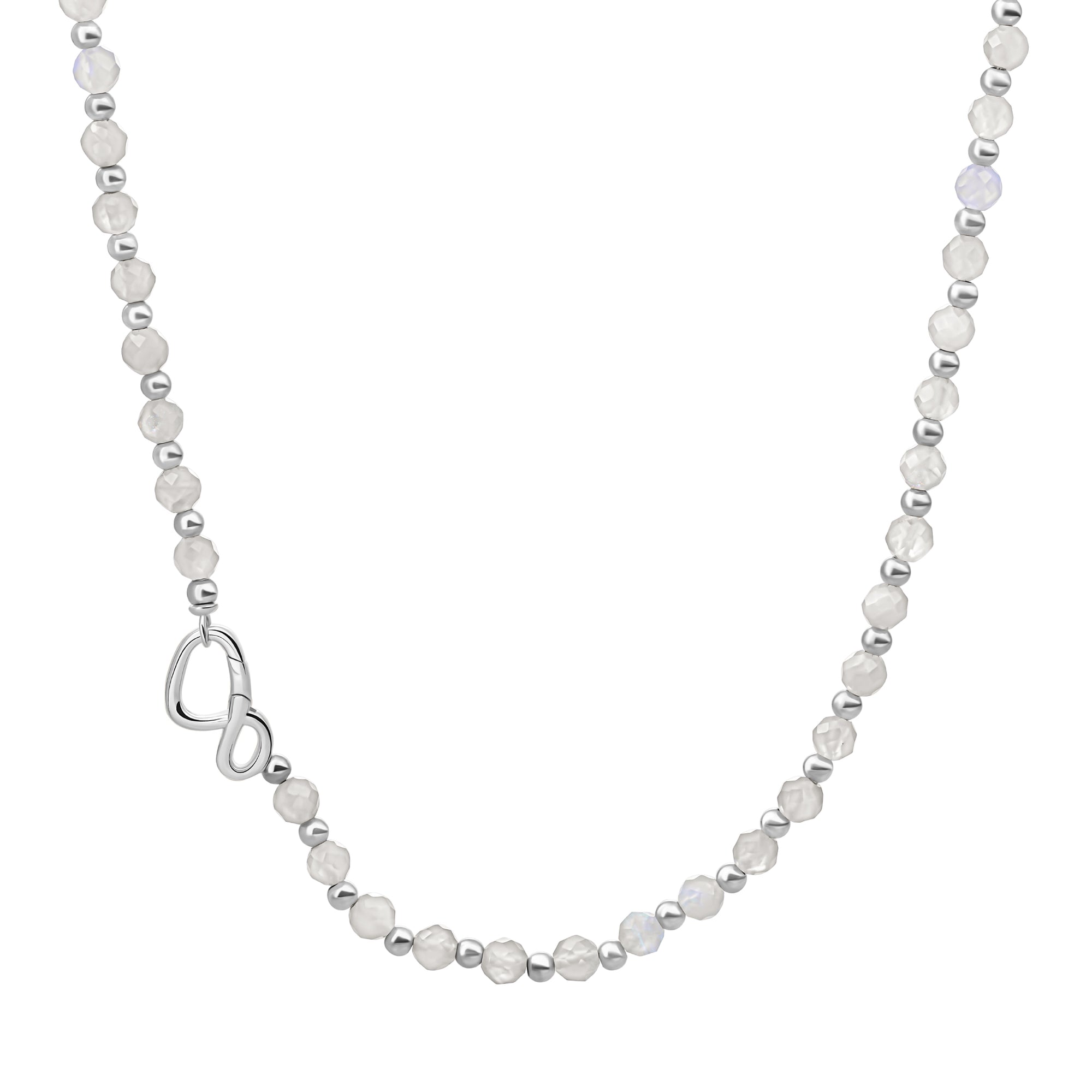 Link Ketting Moonstone Mix l Zilver