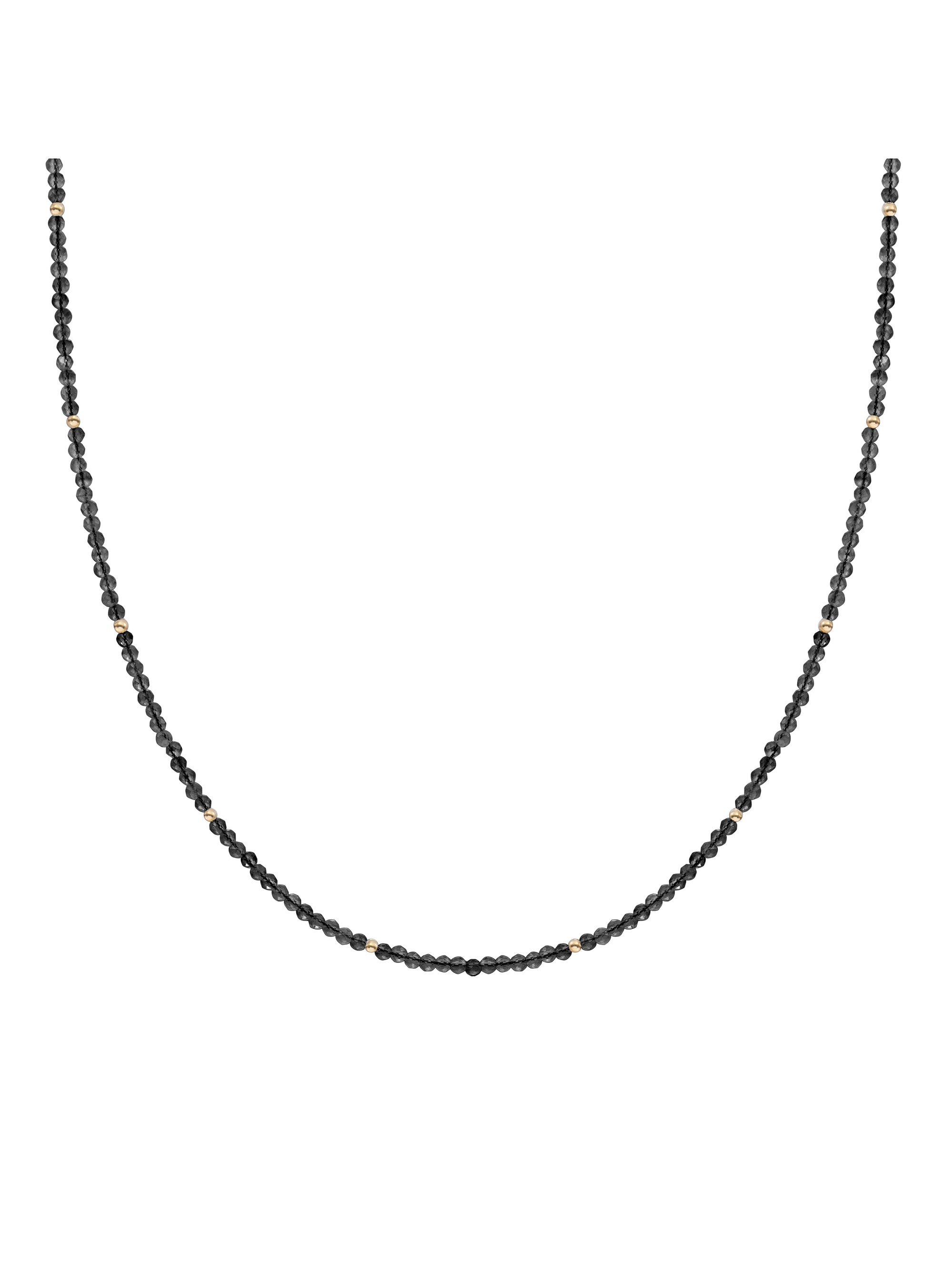 Onyx Kralenketting 2mm Goudkleurig