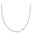 Blue Aventurinee Kralenketting 2mm Goudkleurig
