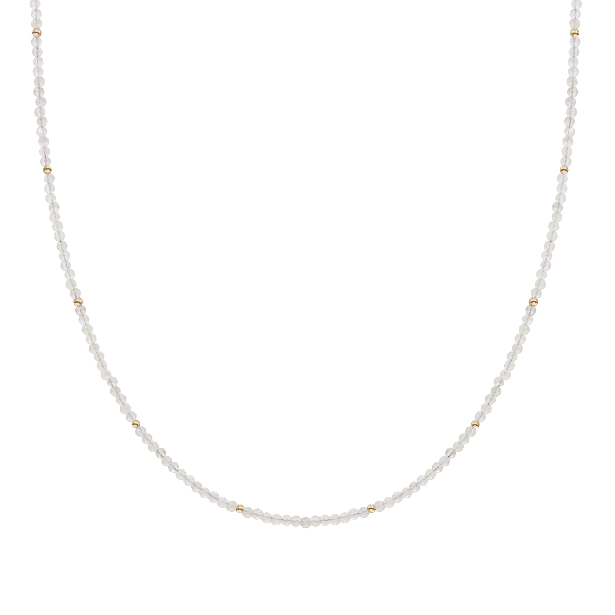 Moonstone Kralenketting 2mm Goudkleurig