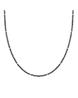 Onyx Kralenketting 2mm Zilver
