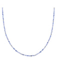 Blue Aventurine Kralenketting 2mm Zilver