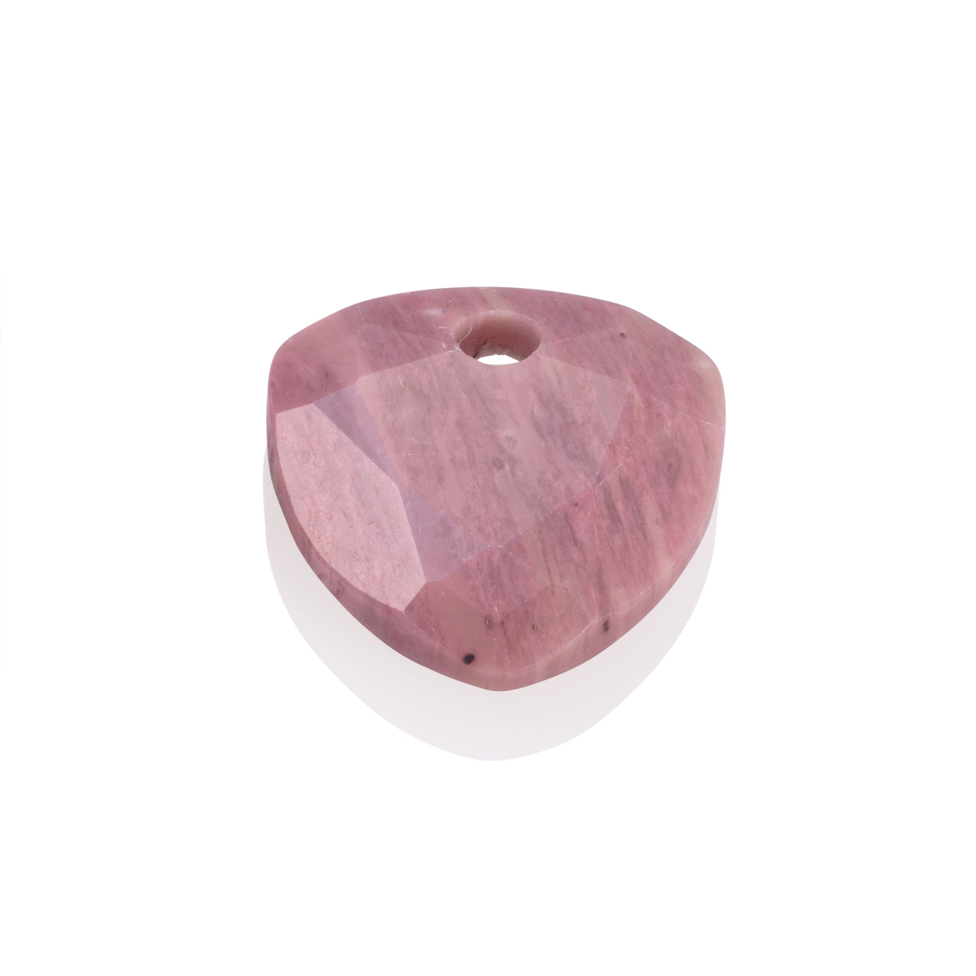 Pink Rhodonite Trillion Cut ketting edelsteen