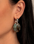 Labradorite Large Oval Bold Fuse Oorbellen Set | Zilver