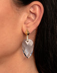 Aquamarine Quartz Blossom oorbel edelstenen