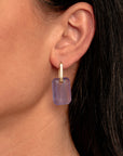 Amethyst Baguette oorbel edelstenen
