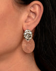 Sunstone Large Oval Fuse Oorbellen Set | Zilver