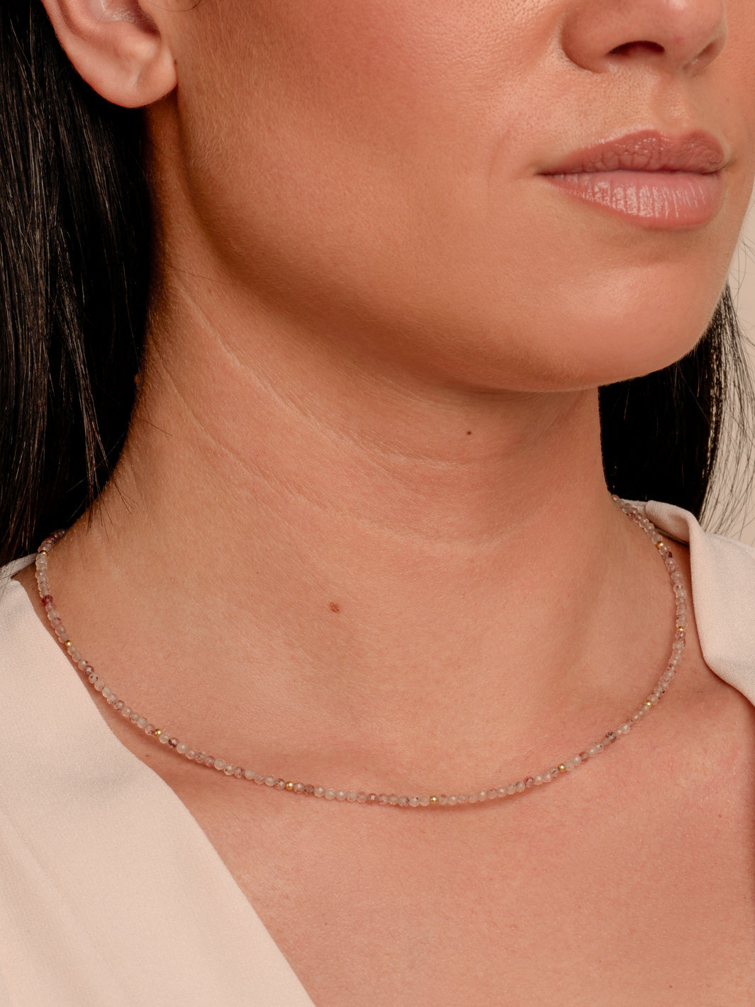 Sunstone Kralenketting 2mm Goudkleurig