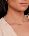 Moonstone Kralenketting 2mm Goudkleurig