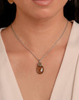 Smoky Quartz Medium Oval ketting edelsteen