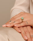Twist Ring Rich Green Amazonite | 9 karaat