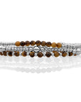 Tiger Eye Bold Mix Armbanden Stack l Zilver