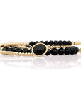 Onyx Twist Universe Armbanden Stack | Goudkleurig