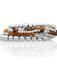 Tiger Eye Citrine Wave Mix Armbanden Stack | Zilver