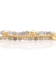 Labradorite Bold Mix Interstellar Armbanden Stack | Goudkleurig